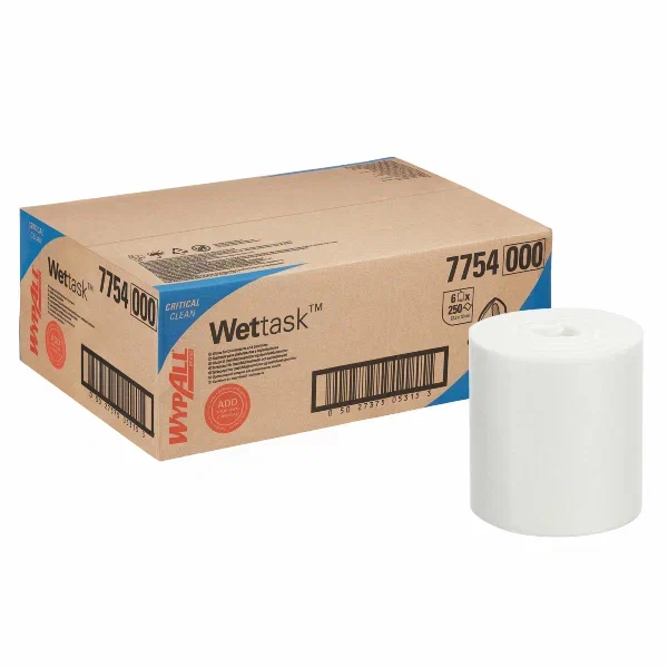 Фото товара: WypAll® Wettask™ Протирочные салфетки для дезинфицирующих средств и антисептиков — Рулоны / Белый