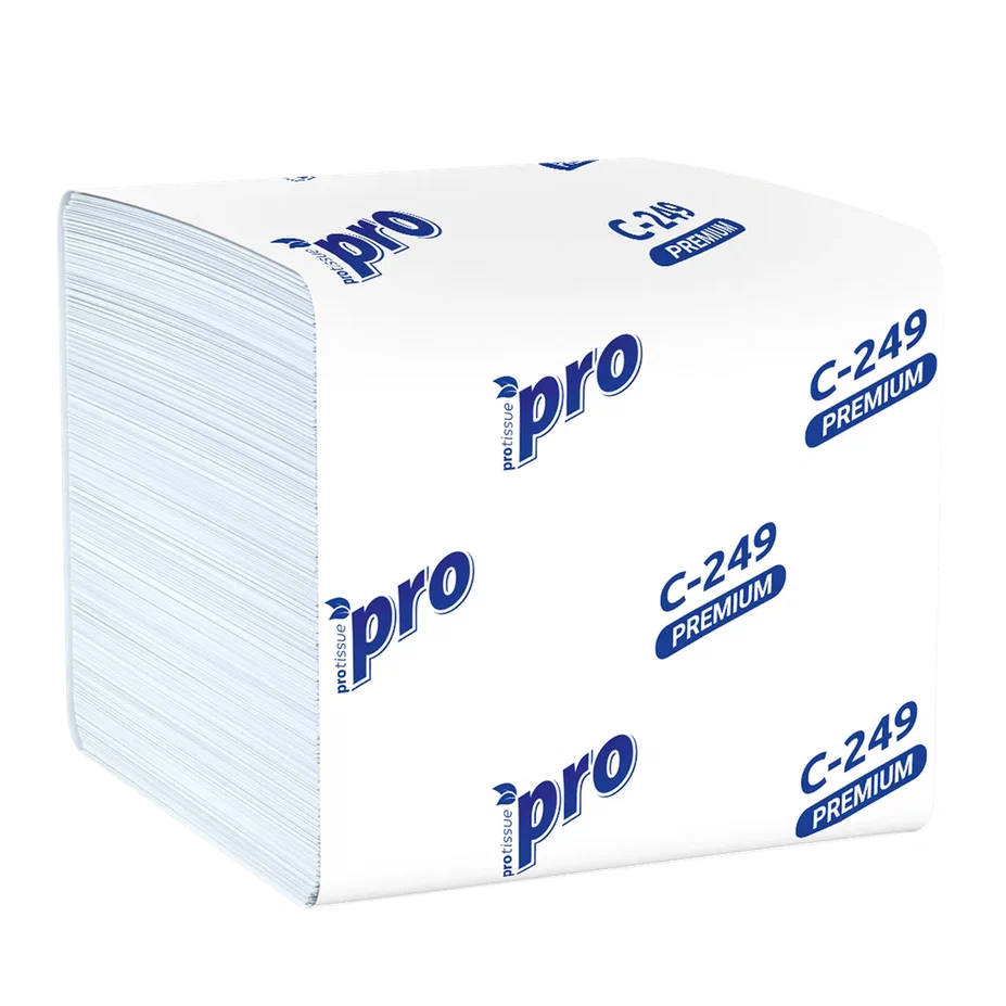 Фото товара: Листовая туалетная бумага PROtissue Instant Premium двухслойная