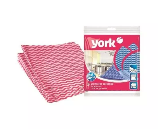 Фото товара: Салфетка вискозная для кухни YORK Макарена, 5 шт. 35×35 см