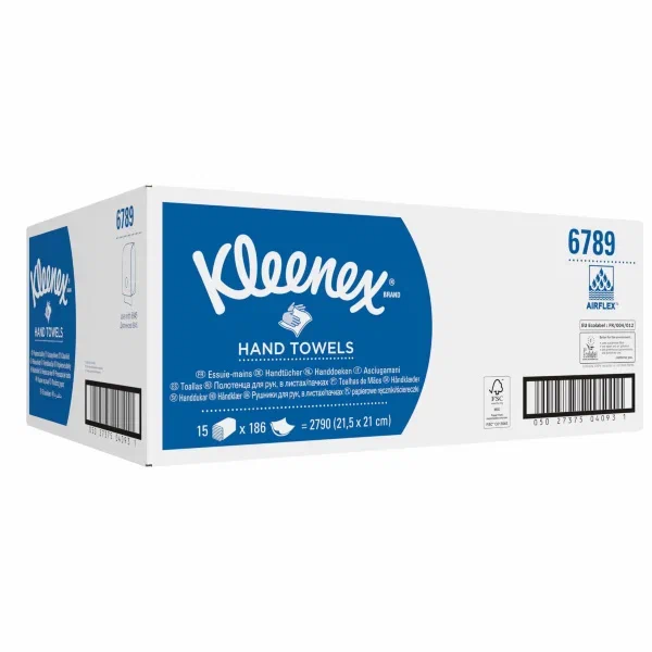 Фото товара: Kleenex® Сложенные полотенца для рук — Сложенные / Белый