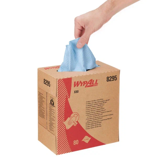 Фото товара: WypAll® X80 PowerClean — Коробка Рор-Up / Голубой/ синий