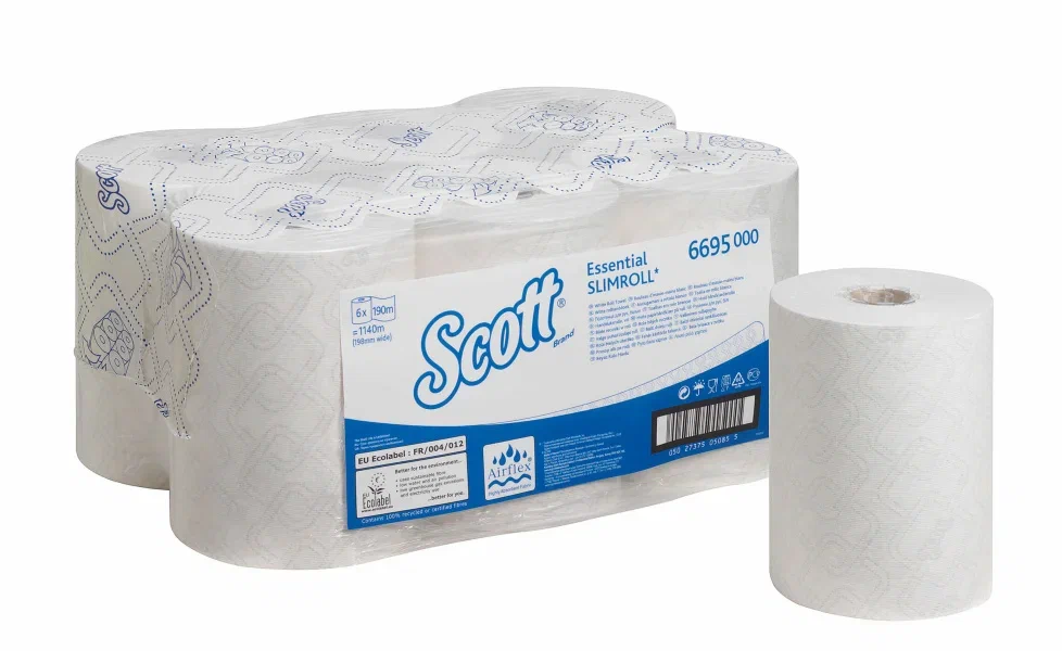Фото товара: Scott® Essential™ Slimroll™ Полотенца для рук — Рулон / Белый