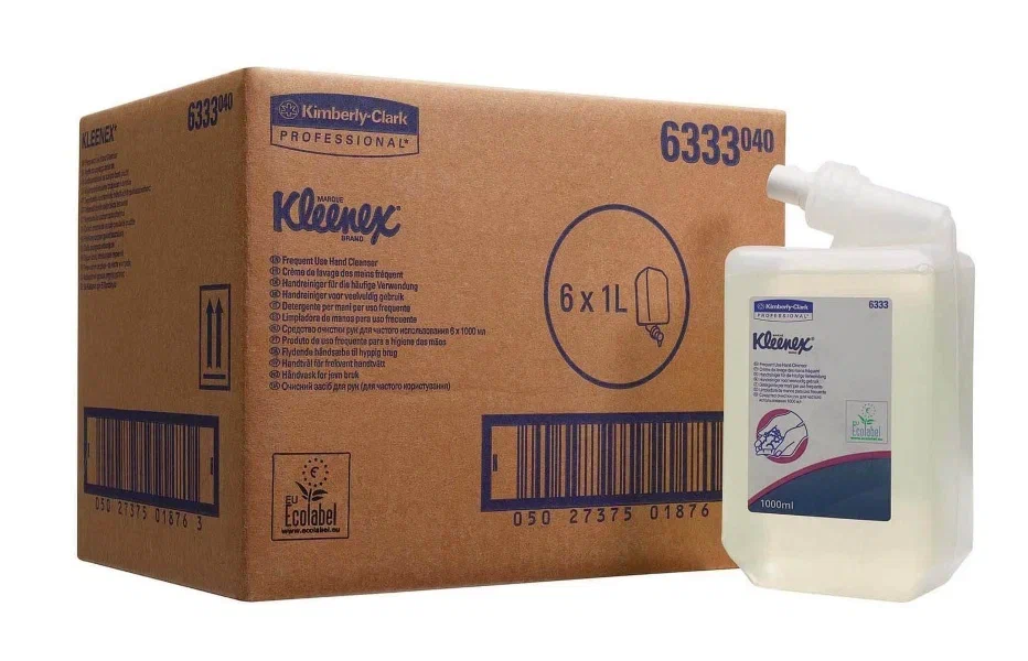 Фото товара: Kleenex® Жидкое мыло для рук для частого использования — Картридж / Прозрачный / 1 л
