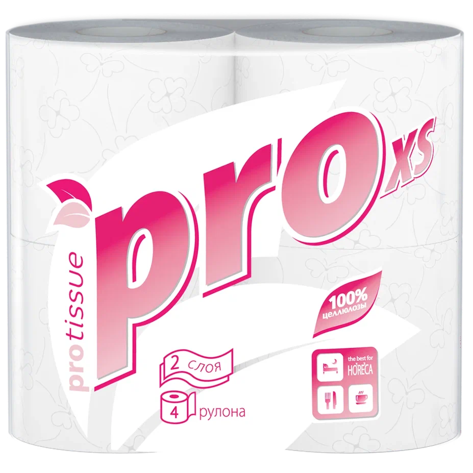 Фото товара: Туалетная бумага PROtissue Premium двухслойная 4 рулона