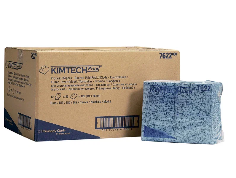 Фото товара: Kimtech® Протирочные салфетки — Сложенные в 1/4 / Синий
