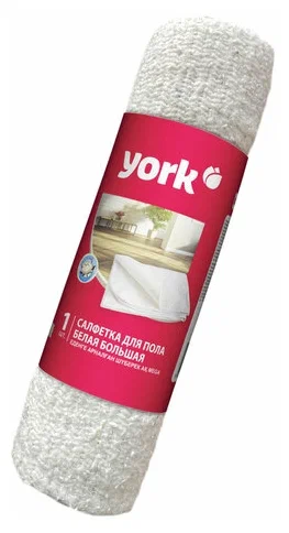 Фото товара: Салфетка для пола YORK хлопковая белая в рулоне 260 г/м² 60×80 см