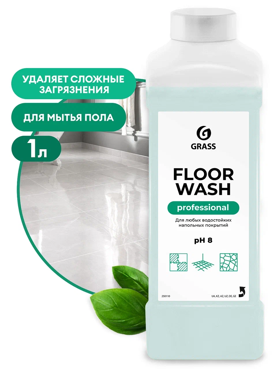 Фото товара: Нейтральное средство для мытья пола «Floor wash», 1 л