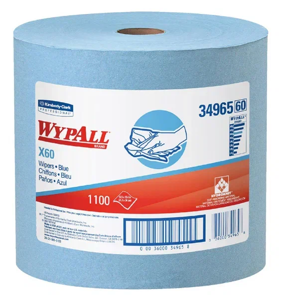 Фото товара: WypAll® X60 Протирочный материал — Большой рулон / Синий
