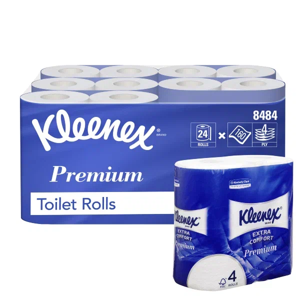 Фото товара: Kleenex® Туалетная бумага в рулонах — Маленький рулон / Белый /160