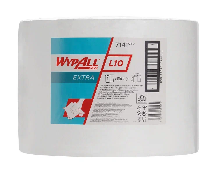 Фото товара: WypAll® L10 EXTRA Протирочный материал — Большой рулон / Белый