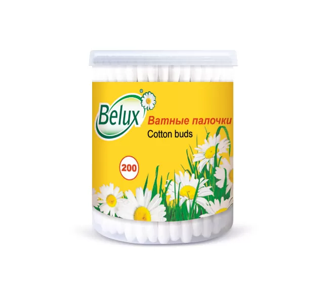 Фото товара: Ватные палочки Belux 200 шт в  стакане