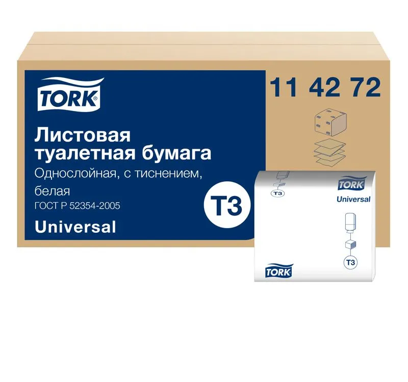 Фото товара: Tork листовая туалетная бумага