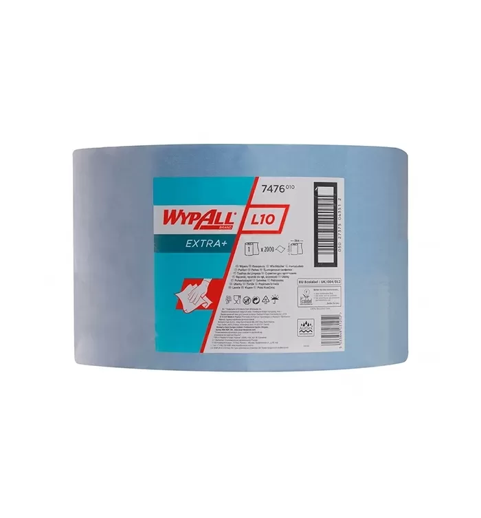 Фото товара: Протирочные салфетки «WypAll L10 Extra+»  38х23,5см, 1-сл, 2000л, голубой