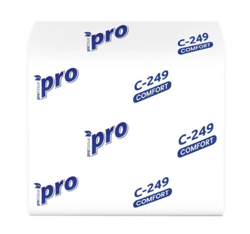 Фото товара: Туалетная бумага PROtissue Premium 2-сл. листовая 250 л./упак. V-слож. белая (С249) (ТР) (40 шт.)