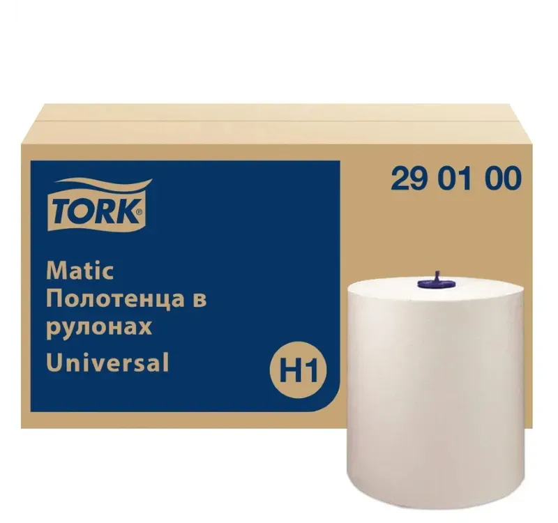 Фото товара: Полотенце бумажное Tork H1 Universal Matic 1-сл. 280 м белое (290100) FSС