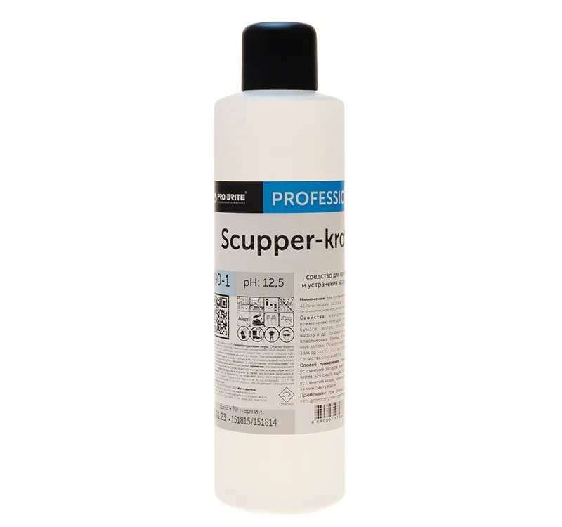 Фото товара: Средство для прочистки труб  1л Pro-Brite SCUPPER-KROT (090-1)