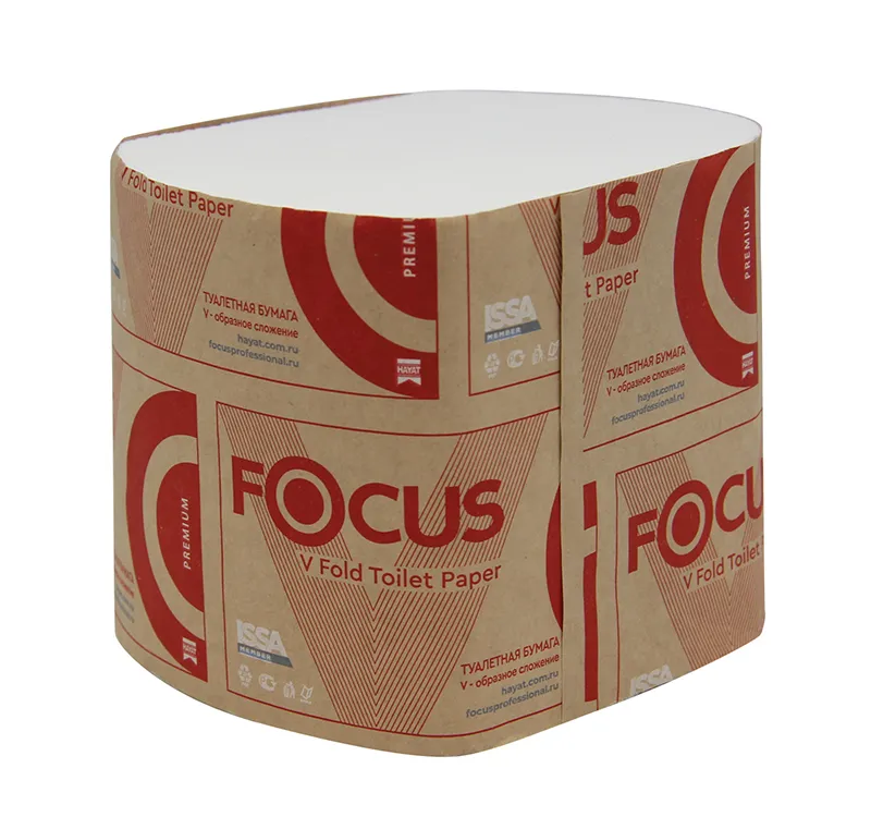 Фото товара: Туалетная бумага Focus 2-сл. листовая 250 л./упак. белая (5049979) (30 шт.)