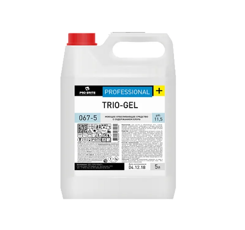 Фото товара: Средство для мытья сантехники  5л Pro-Brite TRIO-GEL (067-5)