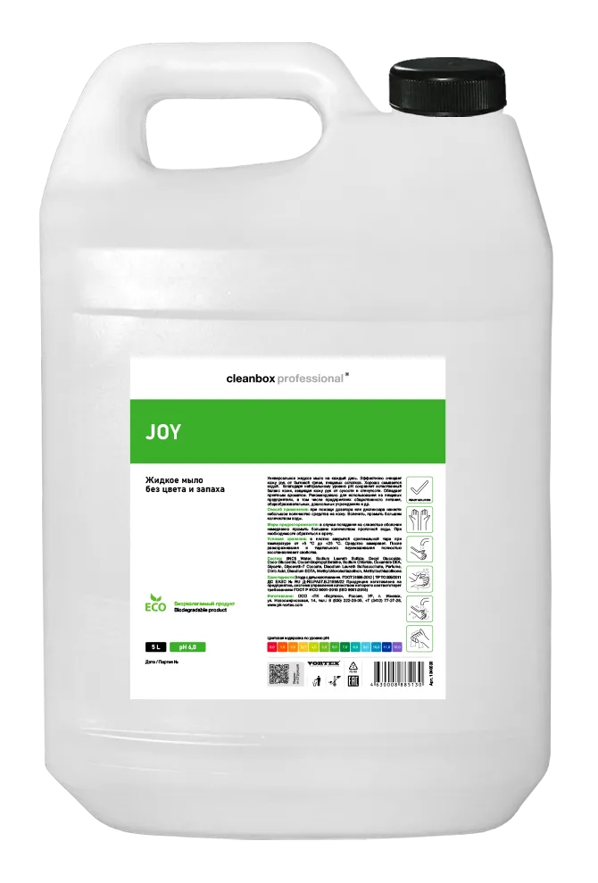 Фото товара: Жидкое мыло (эконом) CleanBox Professional JOY без запаха, 5 л