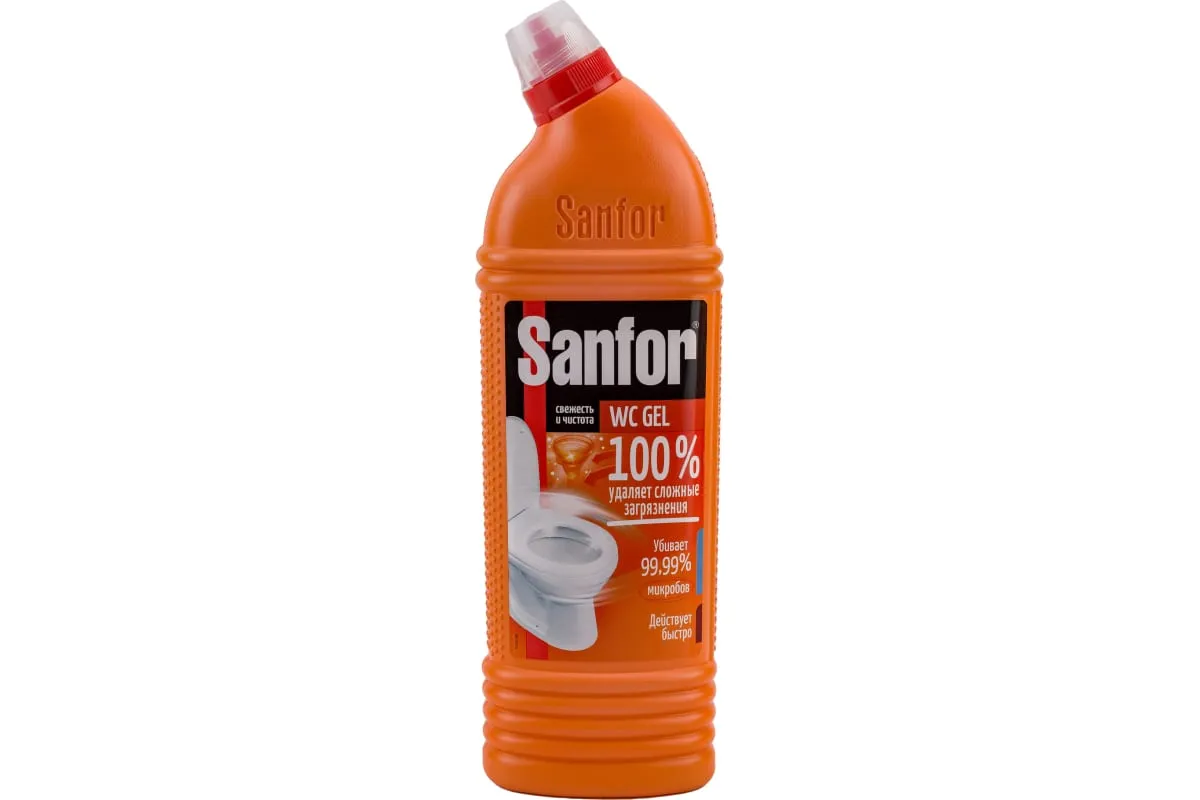 Фото товара: Средство чистящее для унитаза «SANFOR» WC gel super power, 1000 г