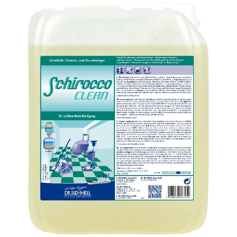 Фото товара: SCHIROCCO CLEAN 10L (Широко Клин) Интенсивная очистка любых водостойких поверхностей