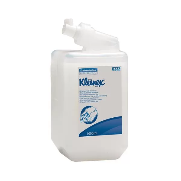 Фото товара: Kleenex® Гель для душа и шампунь — Картридж / Белый / 1 л