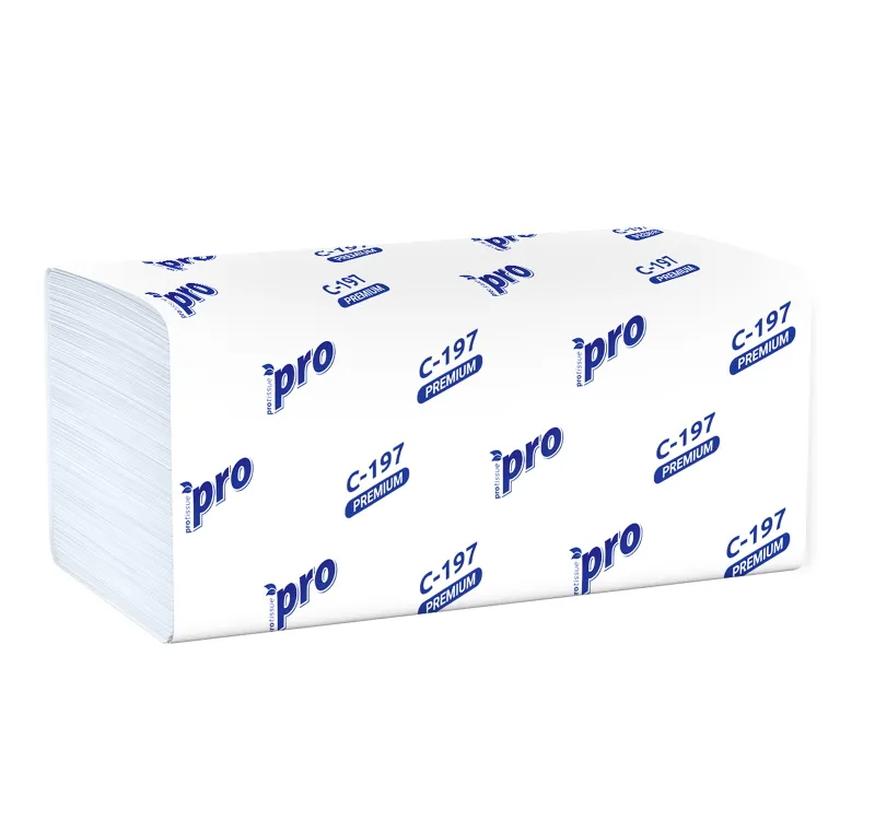 Фото товара: Полотенце бумажное PROtissue Premium V-слож. 2-сл. 200 л./упак. белое (C197)