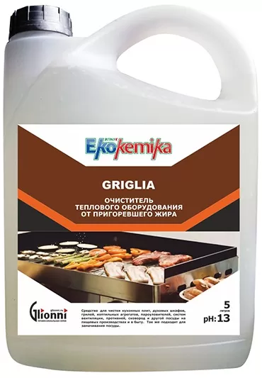 Фото товара: Ekokemika Griglia щелочное средство для чистки кухонных плит, духовых шкафов, грилей и др., 5 л