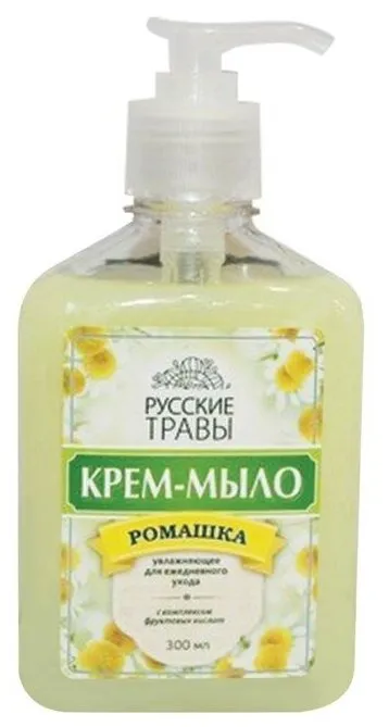 Фото товара: Жидкое крем-мыло Русские травы Ромашка, дозатор, 300 мл