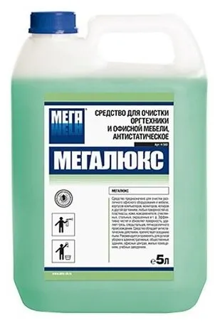 Фото товара: МЕГАЛЮКС средство для очистки оргтехники и офисной мебели антистатическое, 5 л