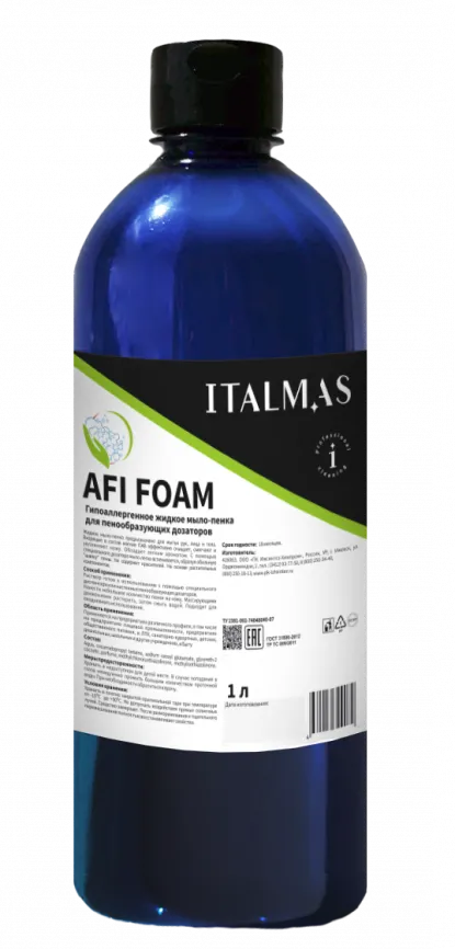 Фото товара: Мыло-пенка для пенообразующих дозаторов IPC Afi Foam гипоаллергенный, 1 л