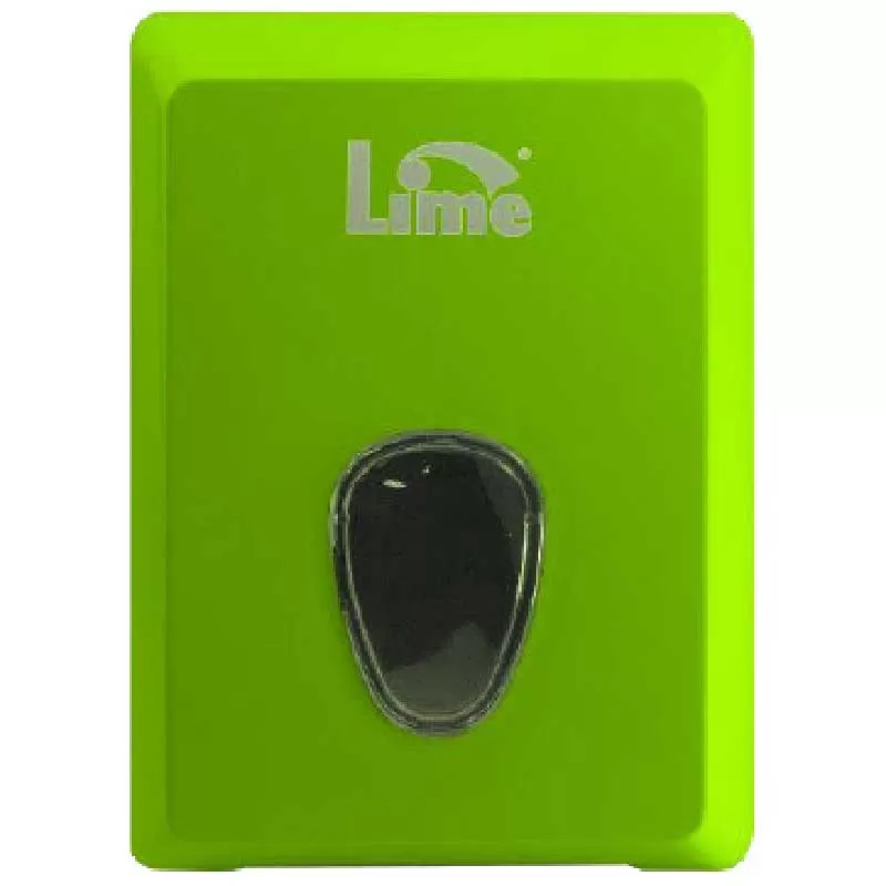 Фото товара: Lime диспенсер для листовой туалетной бумаги V укладки зелёный 21.5 x 12.5 x 16 см