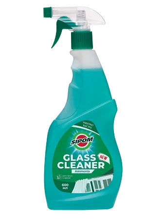 Фото товара: Средство для очистки SIPOM GLASS CLEANER АММИАК, 600 мл