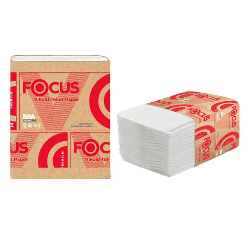 Фото товара: Туалетная бумага Focus 2-сл. листовая 250 л./упак. белая (5083735)