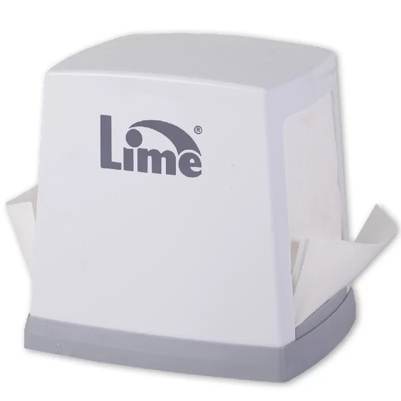 Фото товара: Lime диспенсер настольный для диспенсерных салфеток белый