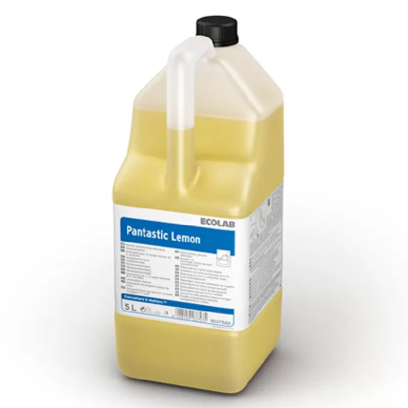 Фото товара: Ecolab Pantastic Lemon Концентрированное жидкое моющее средство для ручной мойки посуды и кухонного инвентаря с ароматом лимона
