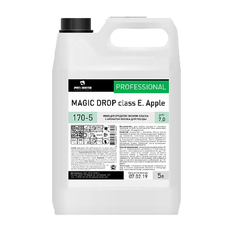 Фото товара: Magic Drop class E. Apple средство эконом-класса с ароматом яблока для мойки посуды