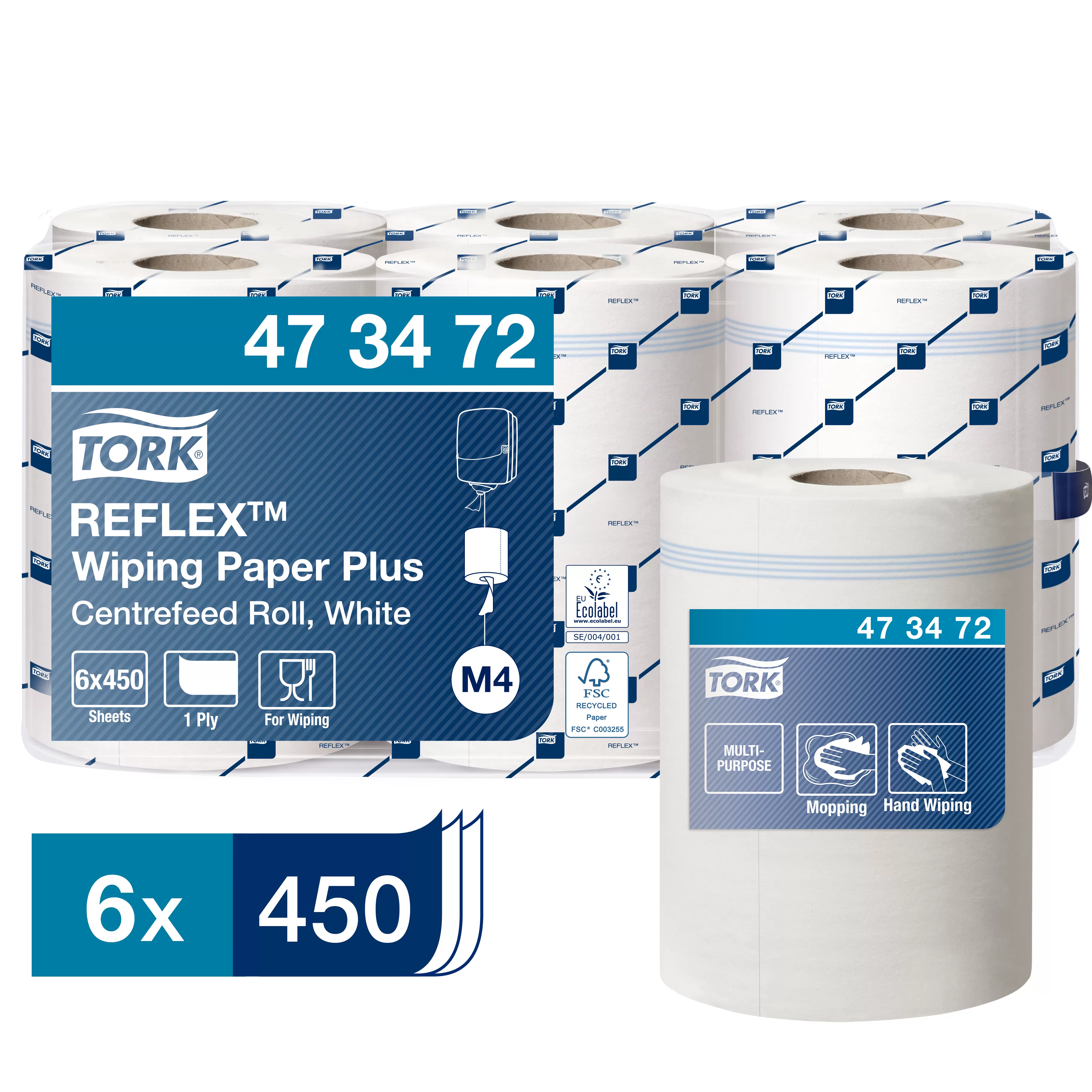 Фото товара: Протирочная бумага Tork Reflex™ Плюс