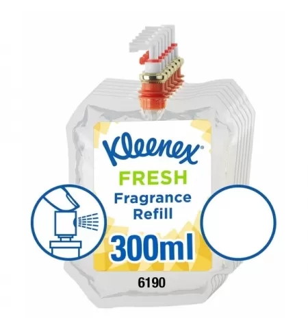 Фото товара: Kleenex® Аромат Fresh — Сменный блок / Прозрачный / 300 мл