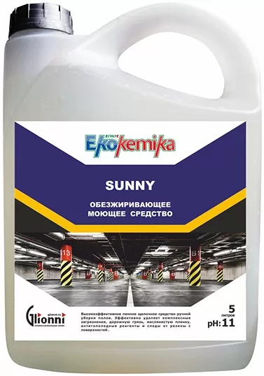 Фото товара: Ekokemika Sunny высокоэффективное пенное щелочное средство ручной уборки полов, 5 л
