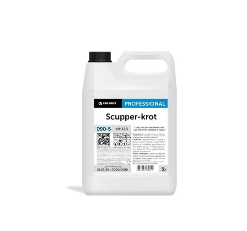 Фото товара: Средство для прочистки труб 5л Pro-Brite SCUPPER Krot (090-5)