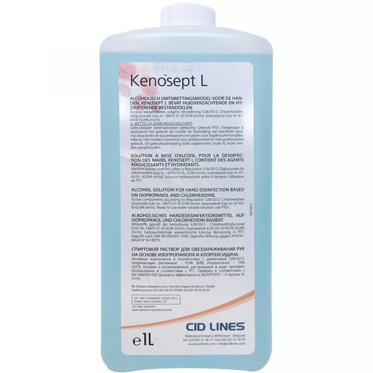 Фото товара: KENOSEPT-L 1L Антисептик для рук и поверхностей (жидкая структура)