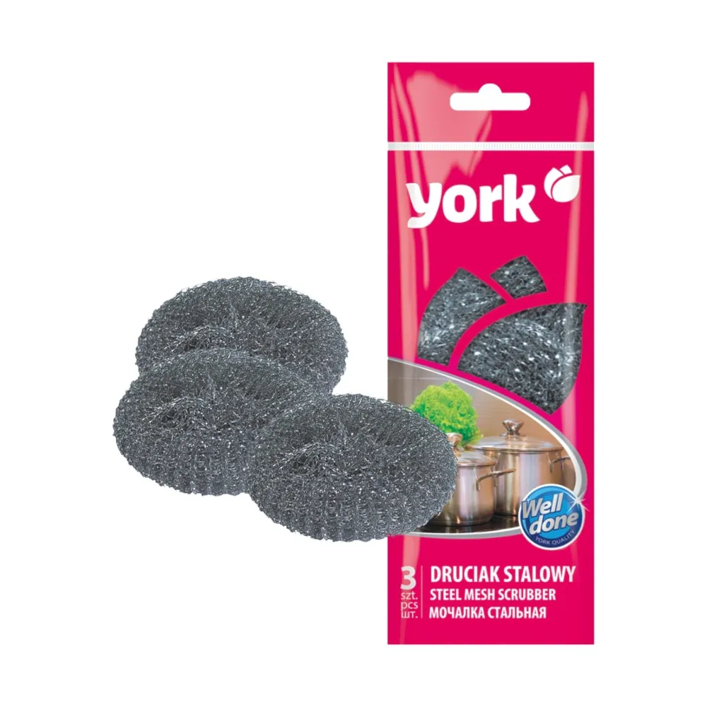 Фото товара: Губка металлическая YORK, 3 шт.