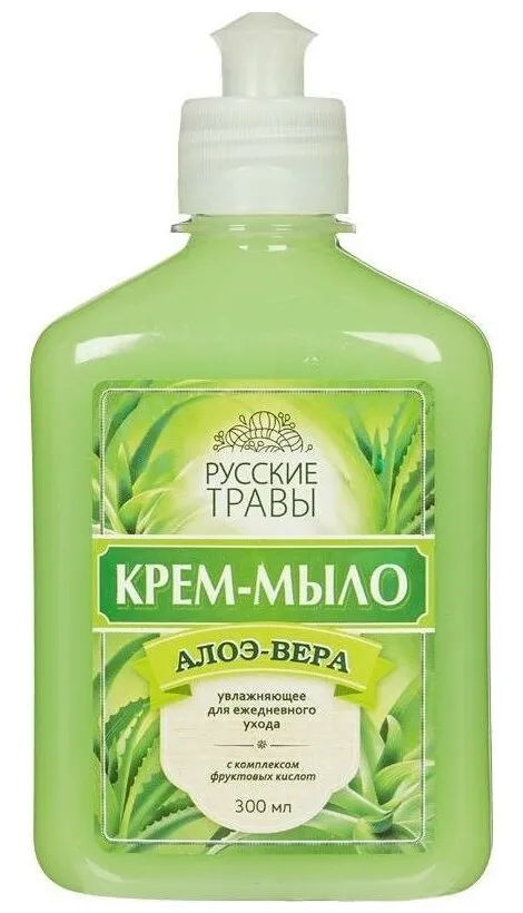 Фото товара: Жидкое крем-мыло Русские травы Алоэ-вера, дозатор, 300 мл