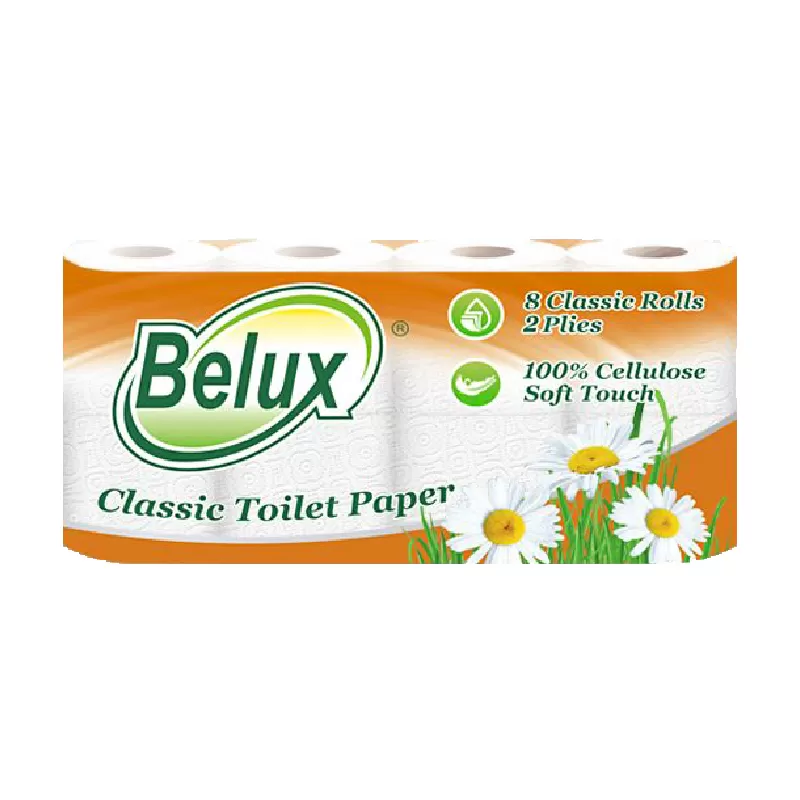 Фото товара: Туалетная бумага в рулонах Belux, 2 сл., 8 рул., 20 м., 170 л., белая