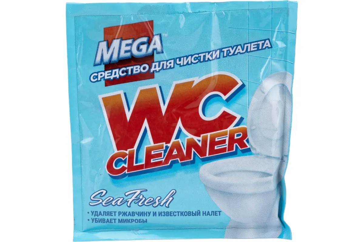 Фото товара: Порошок для чистки туалета с антимикробным эффектом «MEGA» WC Cleaner Sea Fresh, 130 г