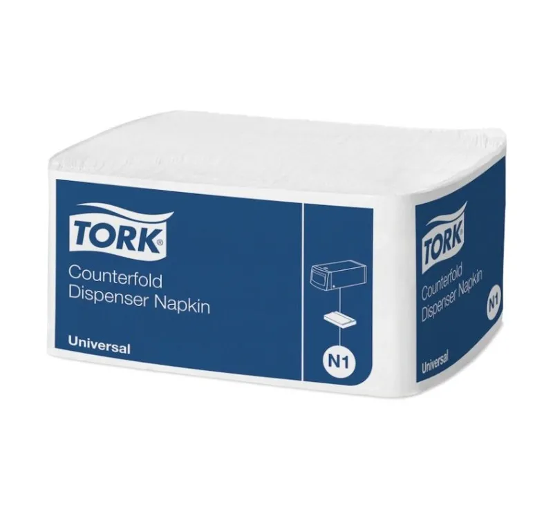 Фото товара: Салфетки бумажные TORK Counterfold N1 30х33 1-сл. 300 л./упак. белые (10935) (24 шт.)