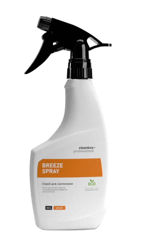 Фото товара: Кислотное моющее средство для сантехники CleanBox Professional BREEZE SPRAY с триггером, 500 мл