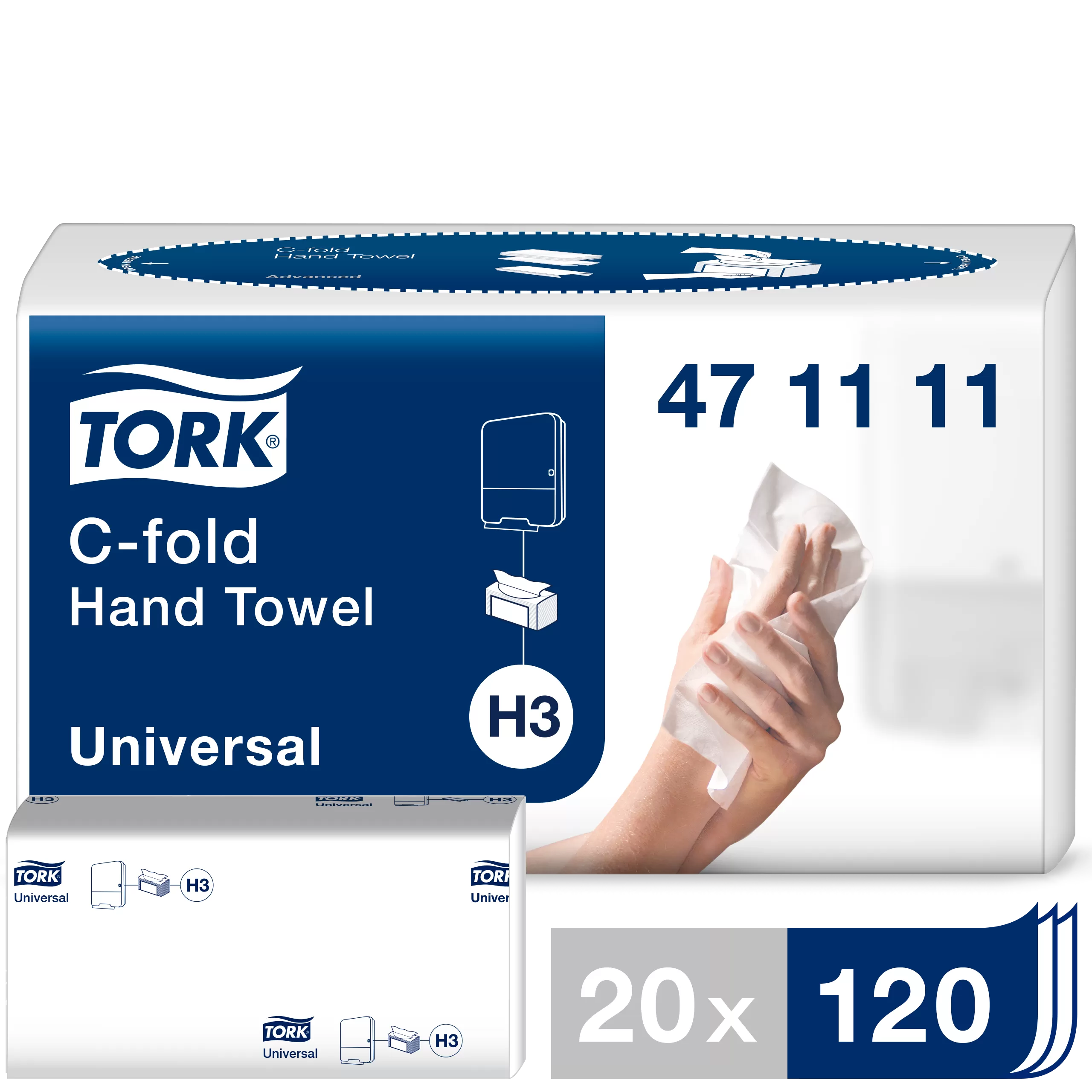 Фото товара: Tork листовые полотенца Singlefold C-сложения 2 сл натурального цвета