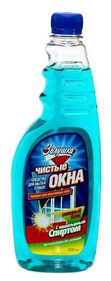 Фото товара: Золушка Чистые Окна с Нашатырным спиртом (сменный блок), 0.5 л